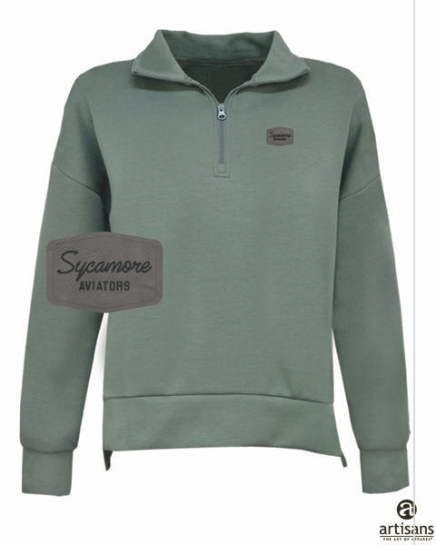 Ladies - 1/4 Zip - Scuba Material