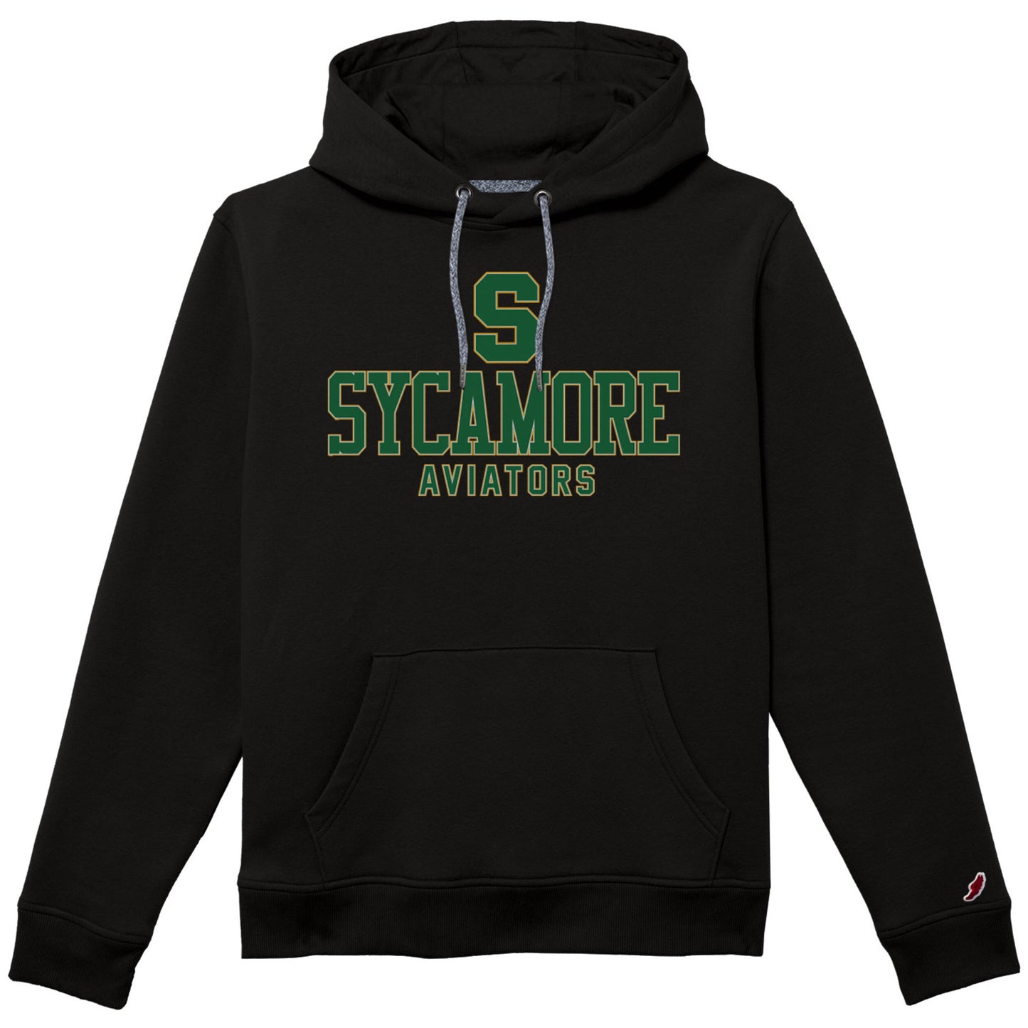 Adult - Hoodie - Black - Green S Sycamore