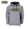 Hoodie - Colorblock - Grey with Green colorblock
