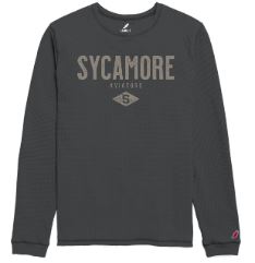 Tee - Long Sleeve - Waffle/Thermal material - Crewneck in Graphite
