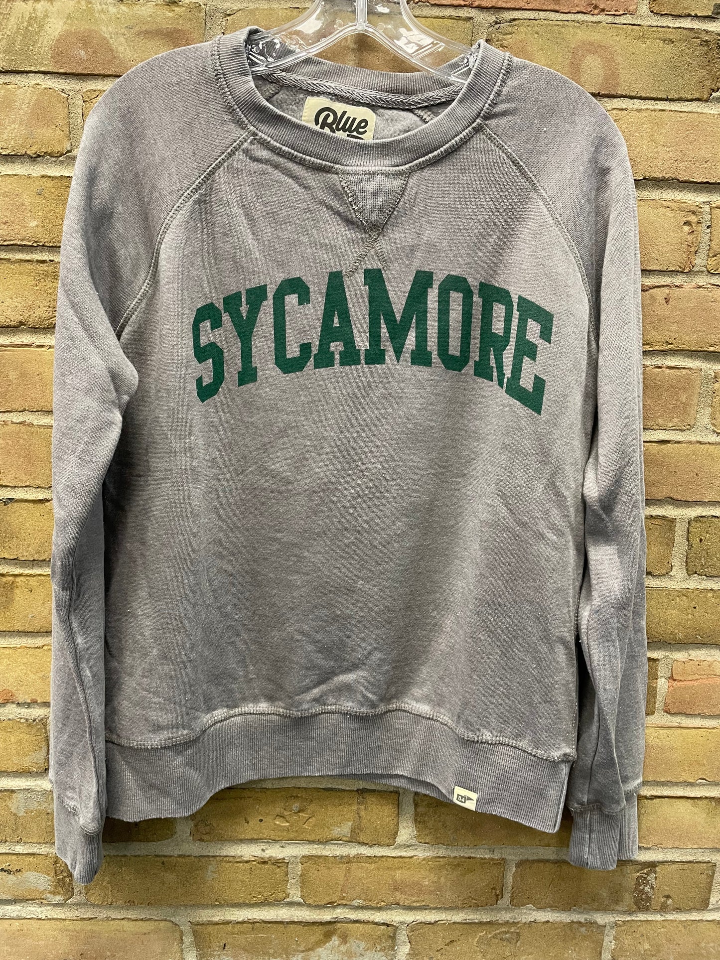 Sweatshirt - Crewneck - Burnout Fleece in Light Grey