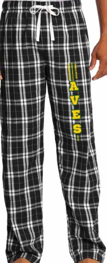 Flannel Pants - LADIES --- Pink/White OR Black/White