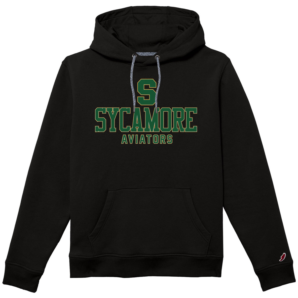 Adult - Hoodie - Black - Green S Sycamore