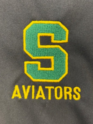 Youth - 1/4 Zip Black Embroidered