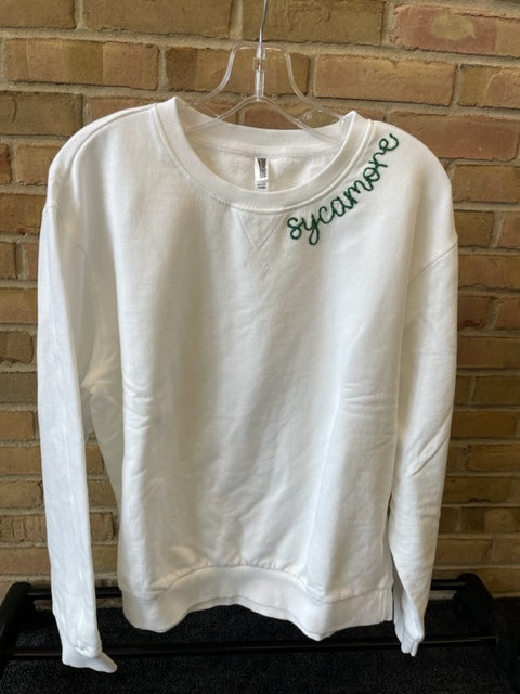 Ladies - Crew Neck - Embroidered - SYCAMORE