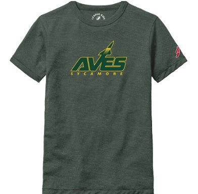 Youth -Tee - Green Heather & Grey