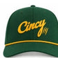 Hat - Cincy - Green & Yellow Rope - *NEW Style*