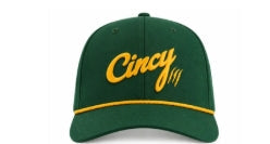 Hat - Cincy - Green & Yellow Rope - *NEW Style*