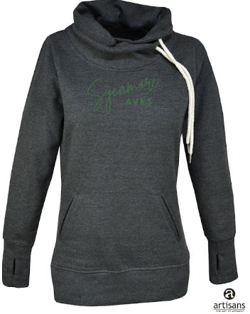 Ladies - Sweatshirt - Scrunch neck
