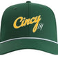 Hat - Cincy Hat - Green/White Rope