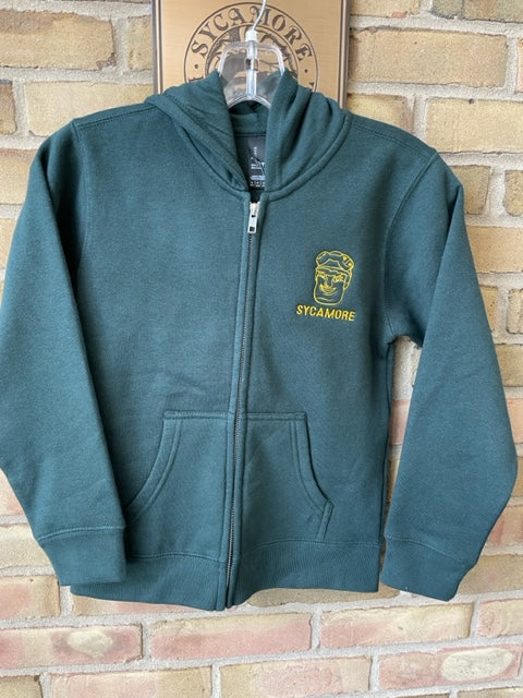 Youth - Full Zip - Forest Green