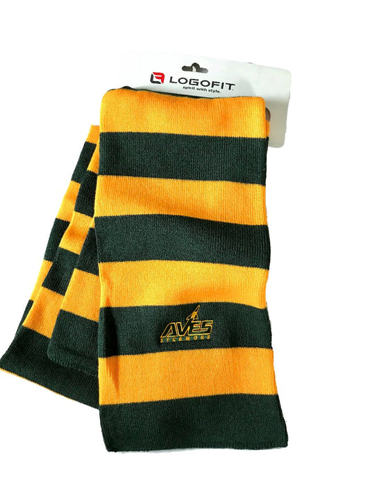 Winter - Scarf - Aves Logo Rugby Stripe Knit Scarf