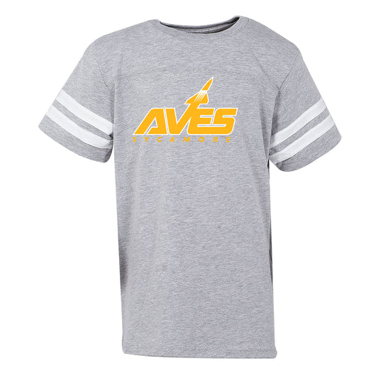 Tee - YOUTH - Short Sleeve - Football Jersey in Vintage Heather
